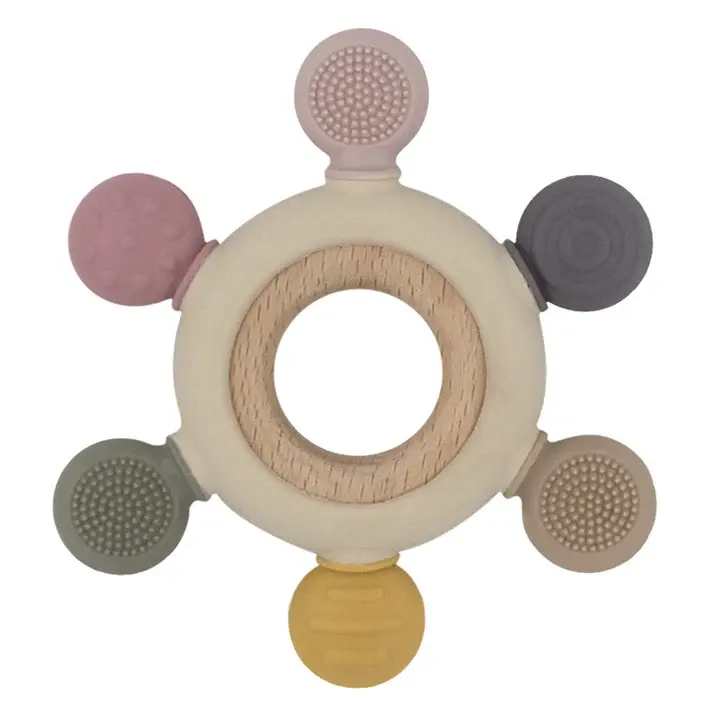 Playground Playground Multi-Surface Teething Wheel Rose