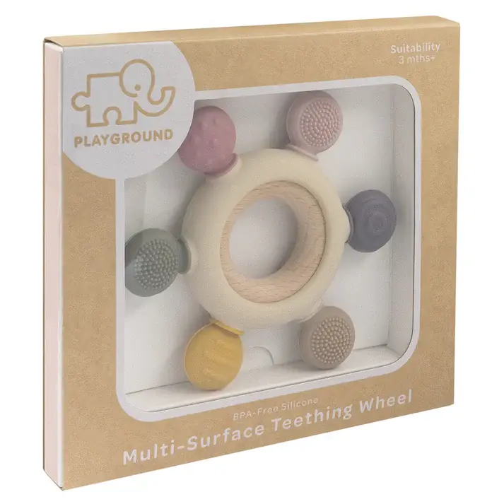 Playground Playground Multi-Surface Teething Wheel Rose