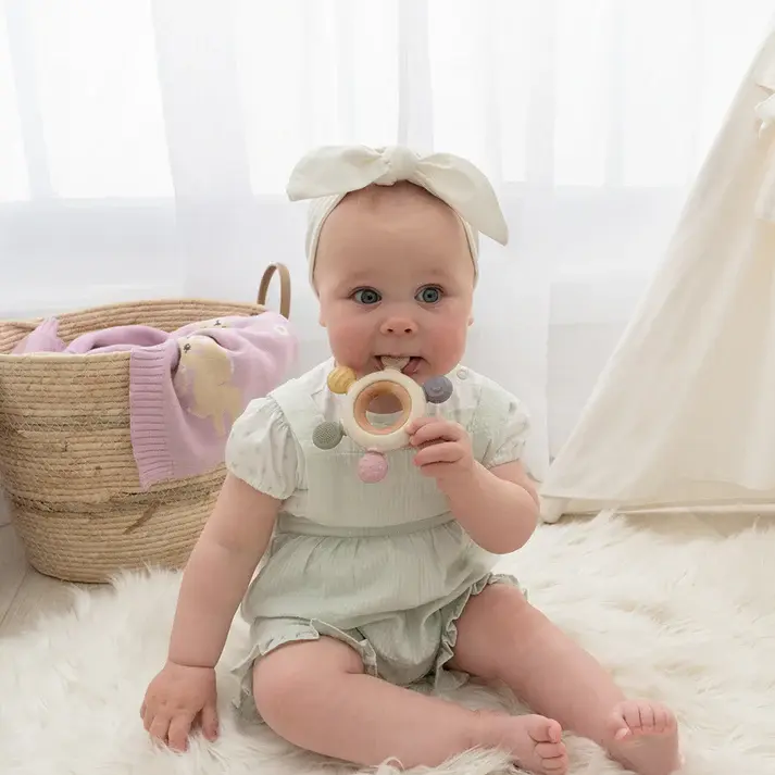 Playground Playground Multi-Surface Teething Wheel Rose