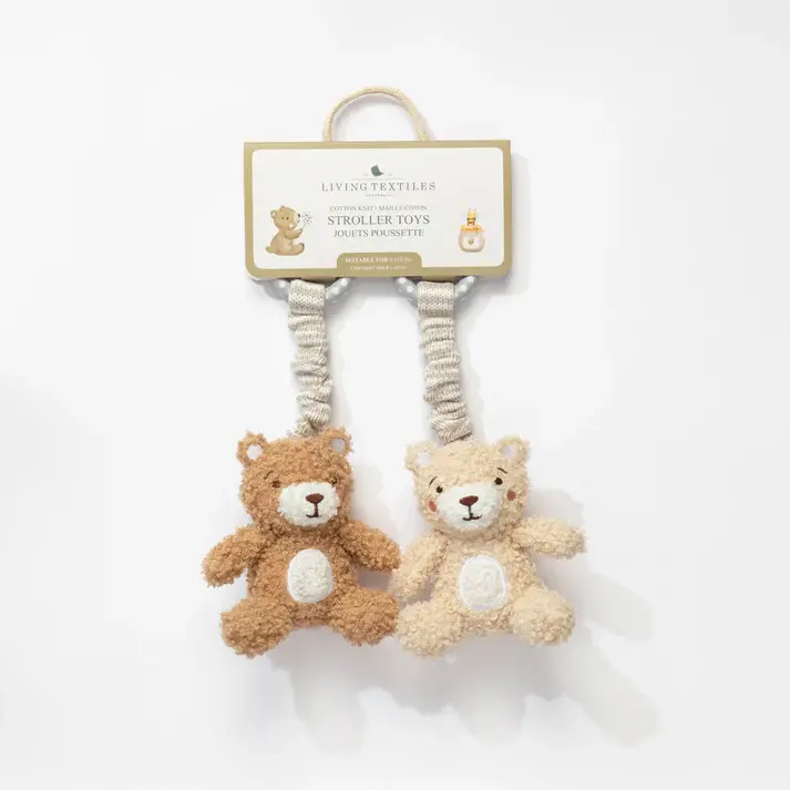 Living Textiles Living Textiles 2pk Stroller Toy Cuddly Bears