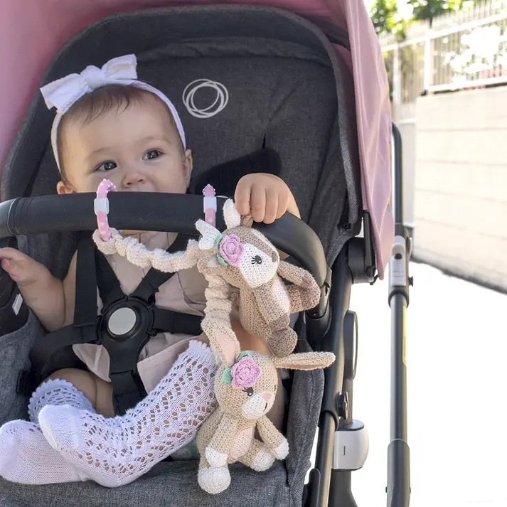 Living Textiles Living Textiles 2pk Stroller Toy Fawn & Bunny