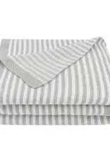 Living Textiles Living Textiles Knitted Stripe Blanket Grey/White