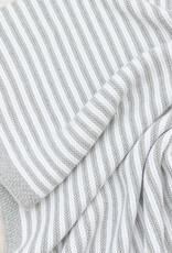 Living Textiles Living Textiles Knitted Stripe Blanket Grey/White