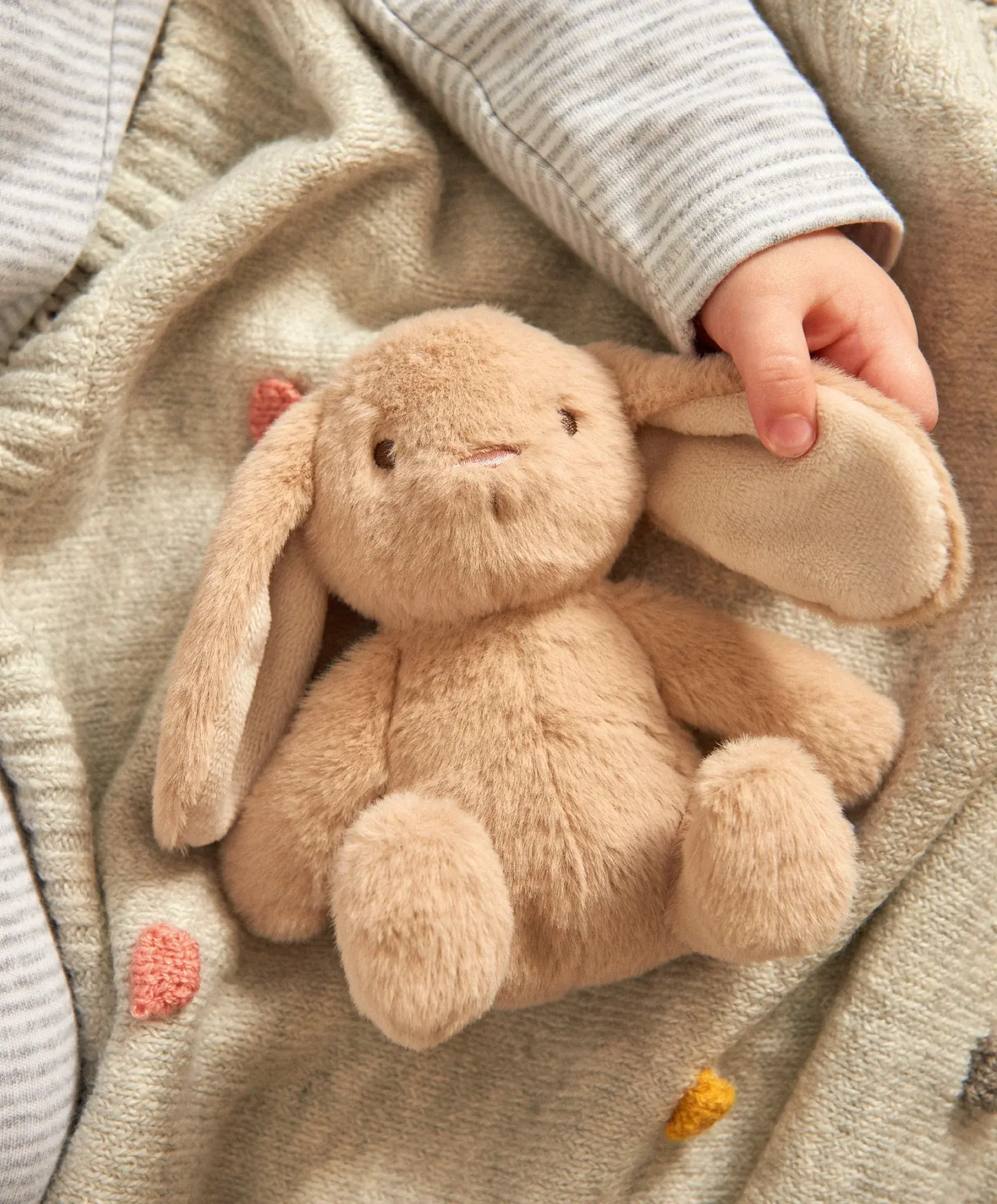 Mamas & Papas Mamas & Papas Tan Bunny Small Beanie Toy
