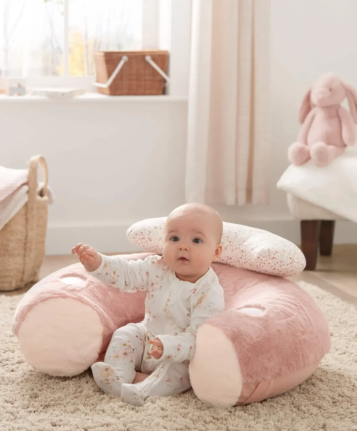 Mamas & Papas Mamas & Papas Sit & Play Baby Floor Seat - Welcome to the World (Pink)