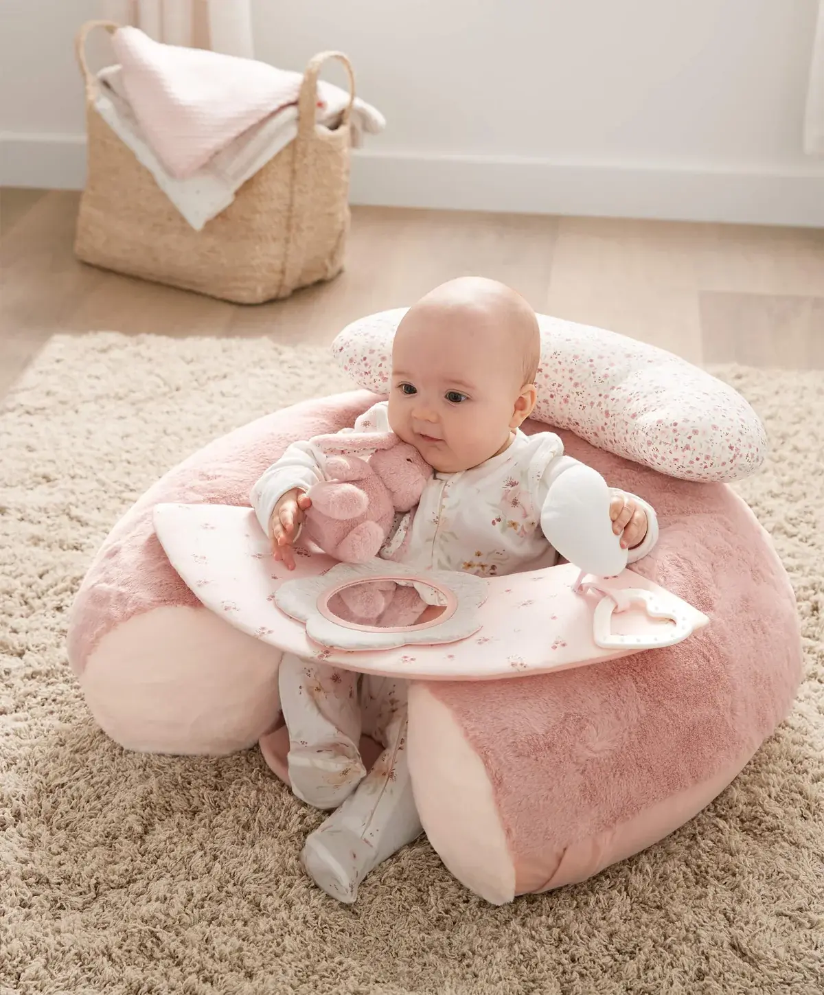 Mamas & Papas Mamas & Papas Sit & Play Baby Floor Seat - Welcome to the World (Pink)