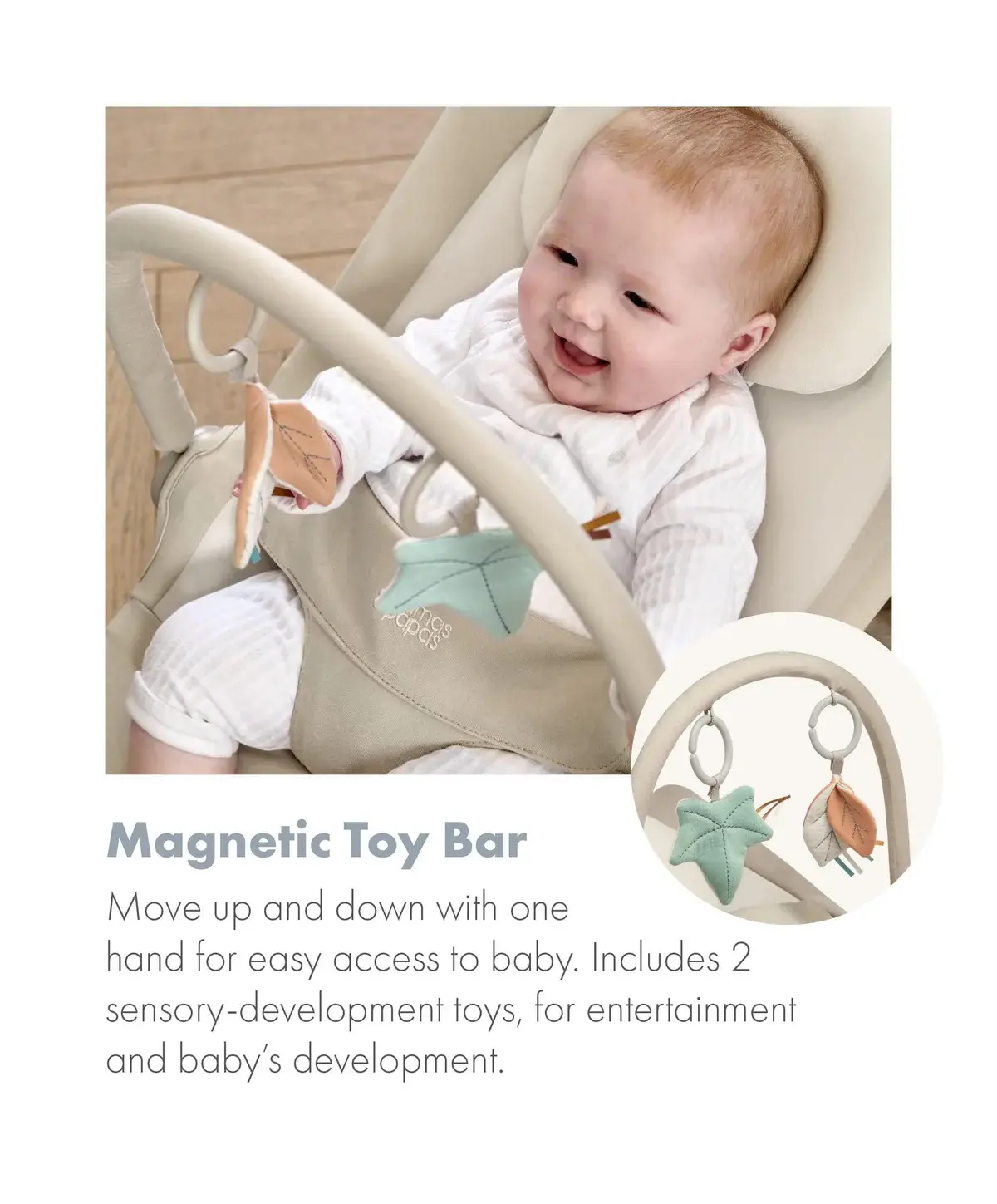 Mamas and Papas Mamas & Papas Tempo 3-in-1 Rocker/Bouncer - Sand