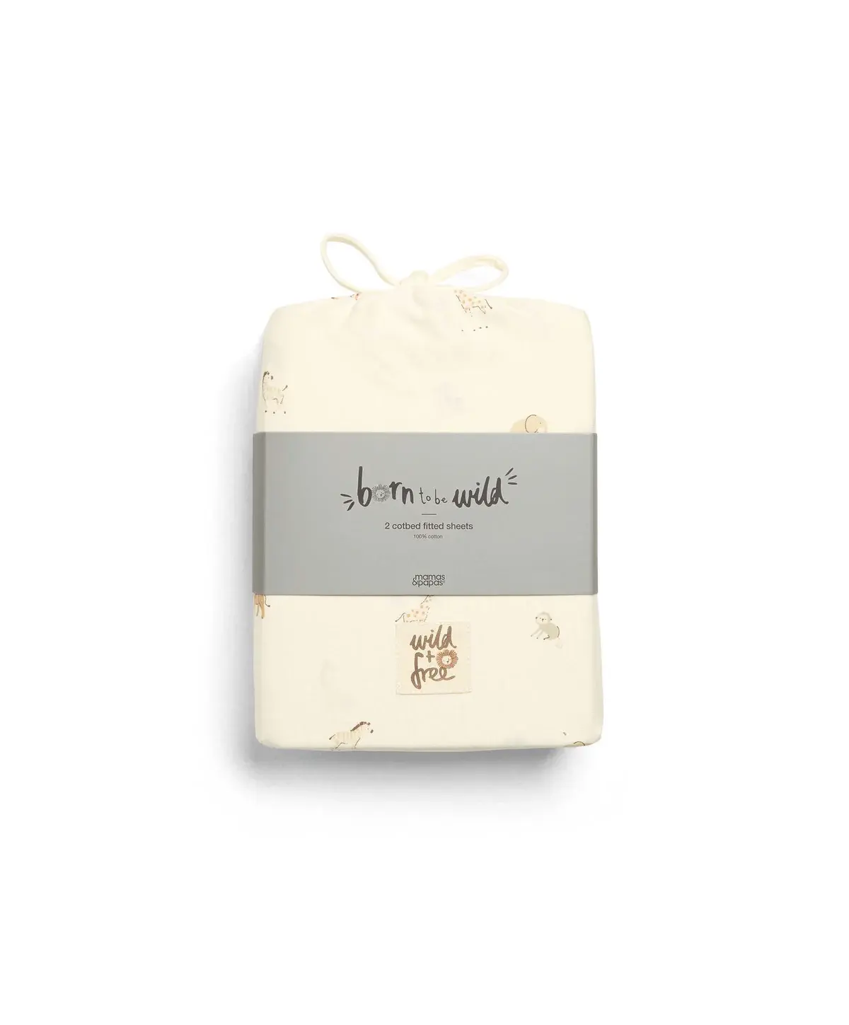 Mamas and Papas Mamas & Papas Cot Fitted Sheet Set  2pk - Born to be Wild