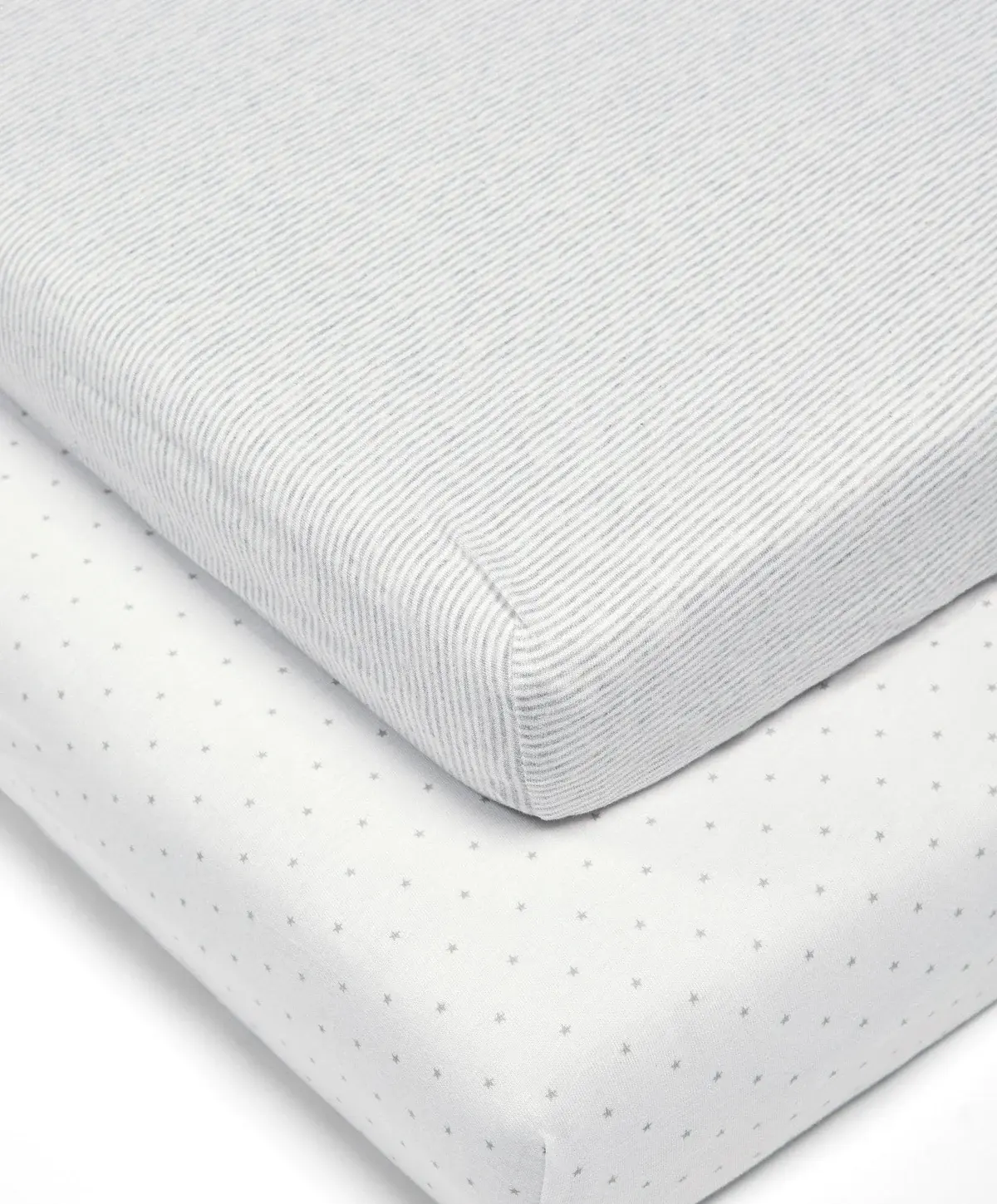 Mamas and Papas Mamas & Papas Cot fitted Sheet Set 2pk - WTTW Elephant/Grey Stripes