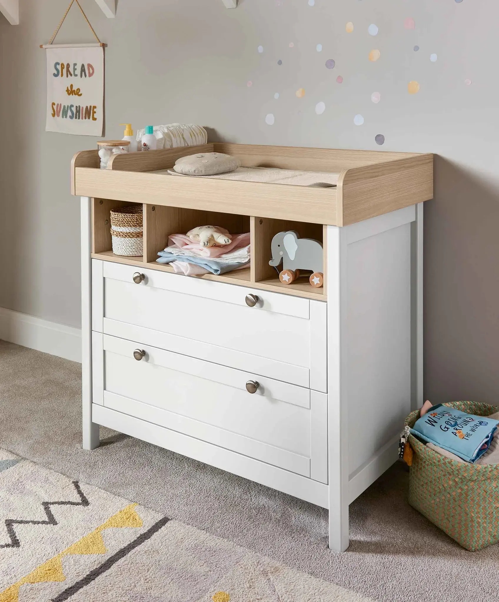 Mamas & Papas Mamas & Papas Harwell Dresser/Changetable - White/Natural