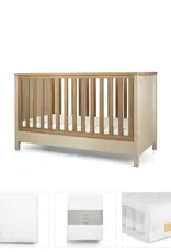 Mamas and Papas Mamas & Papas Harwell Bundle 4pc Set - Cot, Mattress, quilted mattress protector, fitted sheet - Cashmere