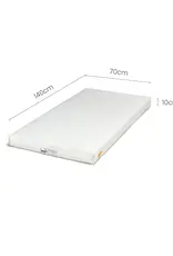 Mamas and Papas Mamas & Papas Hampden Bundle 4pc Set - Cot, Mattress, quilted mattress protector, fitted sheet - White