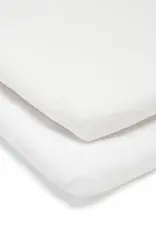 Mamas & Papas Lua Bedside Crib Sheets (2 Pack) (87cm x 50cm x 5cm) - White