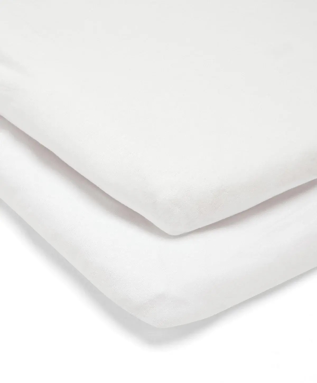 Mamas & Papas Lua Bedside Crib Sheets (2 Pack) (87cm x 50cm x 5cm) - White