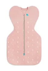 Love To Dream Love to Dream Swaddle Up 1.5T Stretch Cotton Fleece Moon & Back Dusty Pink