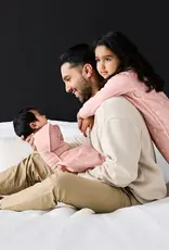 Love To Dream Love to Dream Swaddle Up 1.5T Stretch Cotton Fleece Moon & Back Dusty Pink