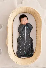 Love To Dream Love to Dream Swaddle Up 1.5T Stretch Cotton Fleece Moon & Back Charcoal
