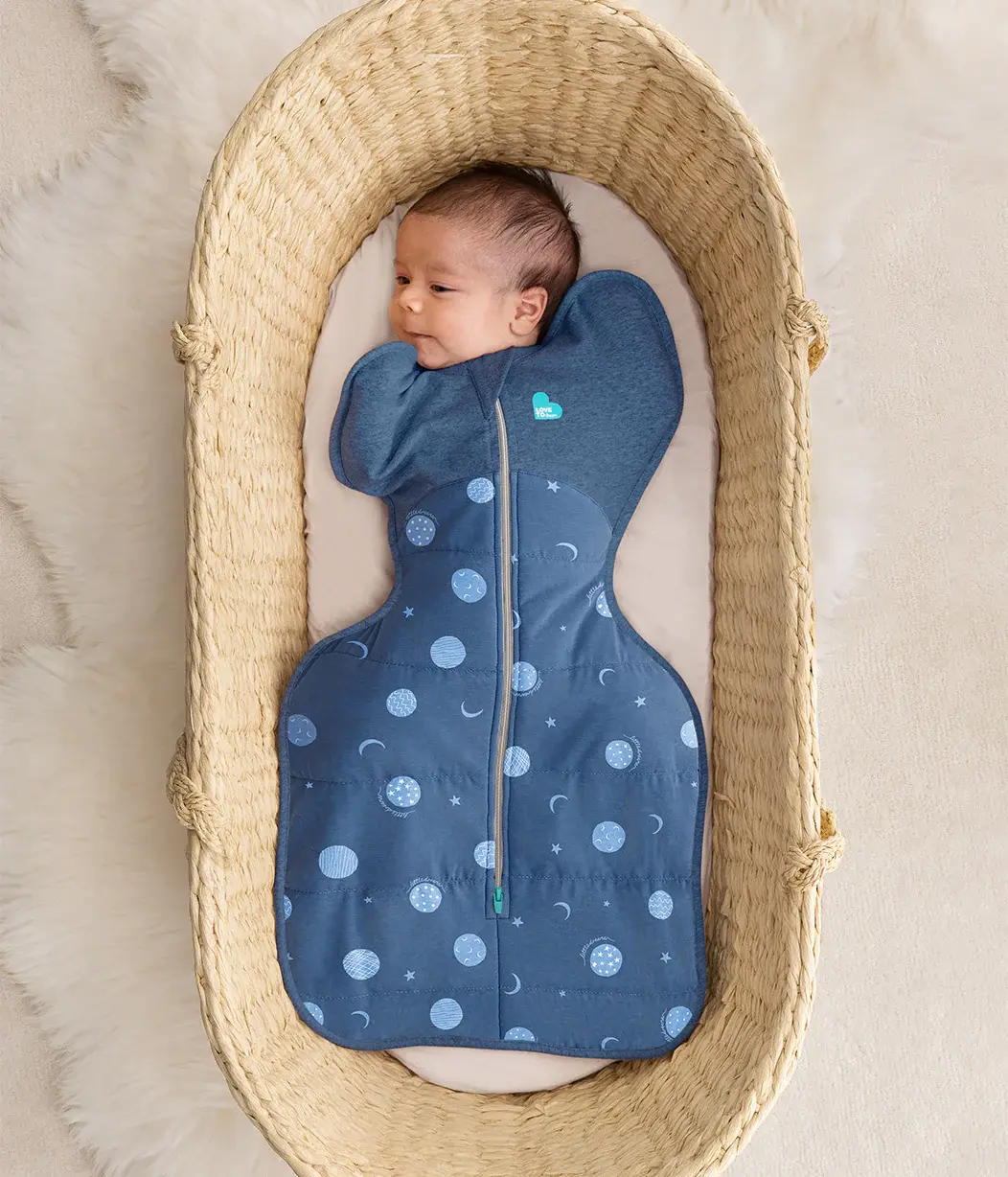 Love To Dream Love to Dream Swaddle Up 2.5T Quilted Stretch Cotton Little Dreamer Denim Blue