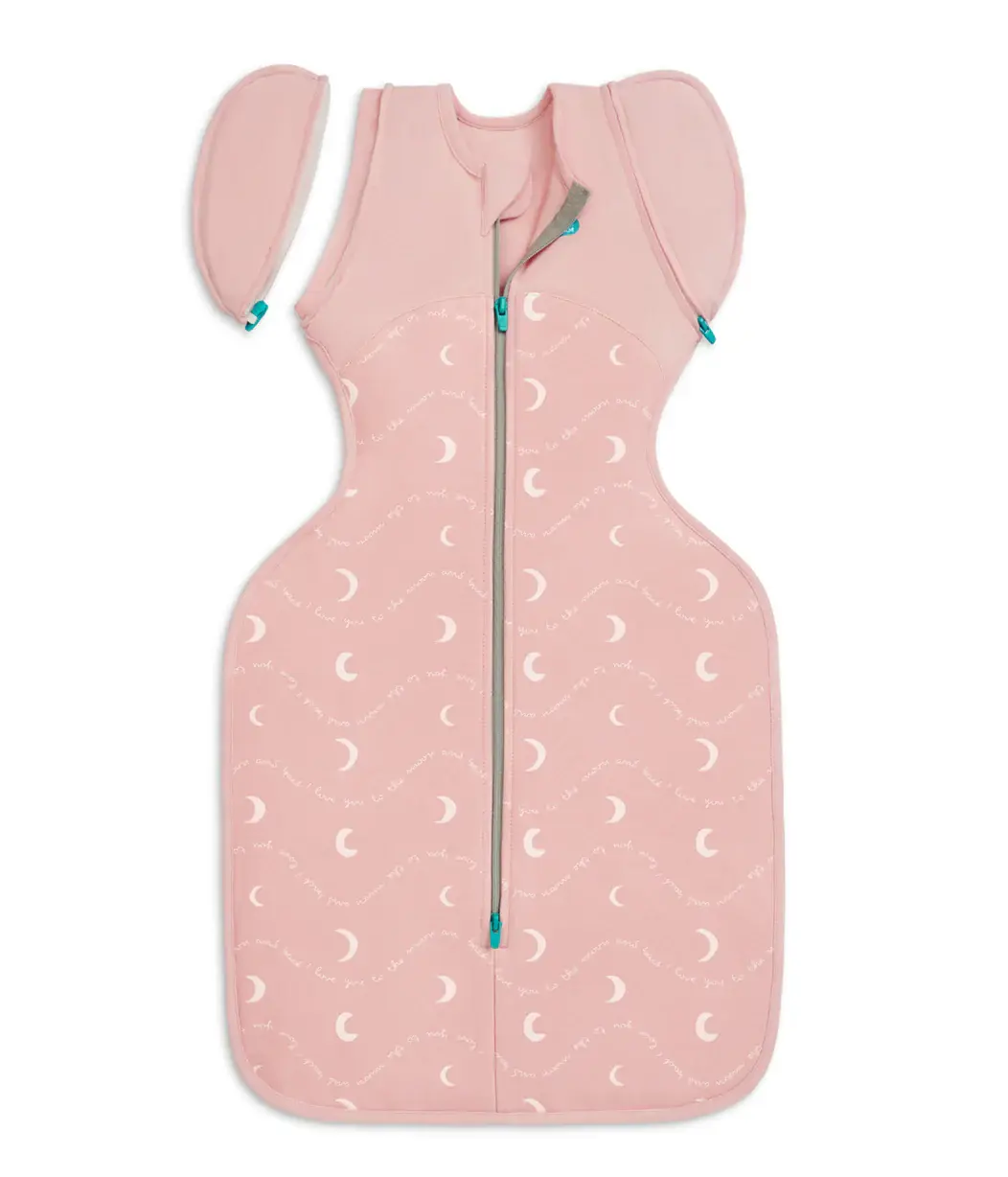 Love To Dream Love to Dream Transition Bag 1.5T Stretch Cotton Fleece Moon And Back Dusty Pink