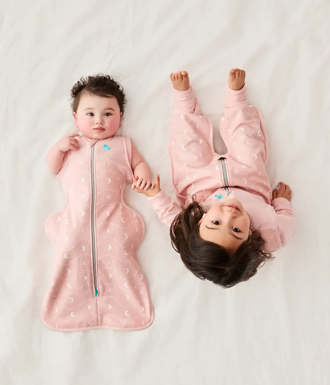 Love To Dream Love to Dream Transition Bag 1.5T Stretch Cotton Fleece Moon And Back Dusty Pink