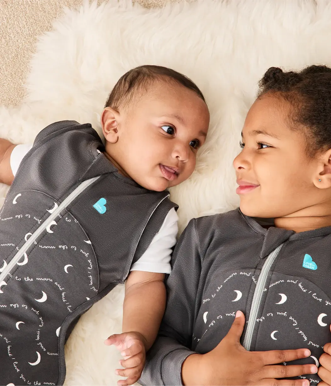 Love To Dream Love to Dream Transition Bag 1.5T Stretch Cotton Fleece Moon And Back Charcoal