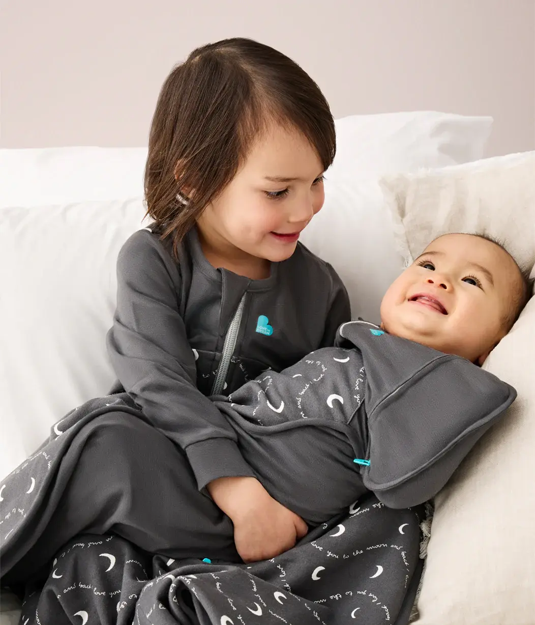 Love To Dream Love to Dream Transition Bag 1.5T Stretch Cotton Fleece Moon And Back Charcoal