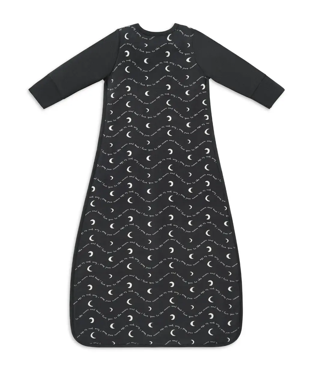 Love To Dream Love to Dream Sleep Bag 1.5T Stretch Cotton Fleece Moon & Back Charcoal