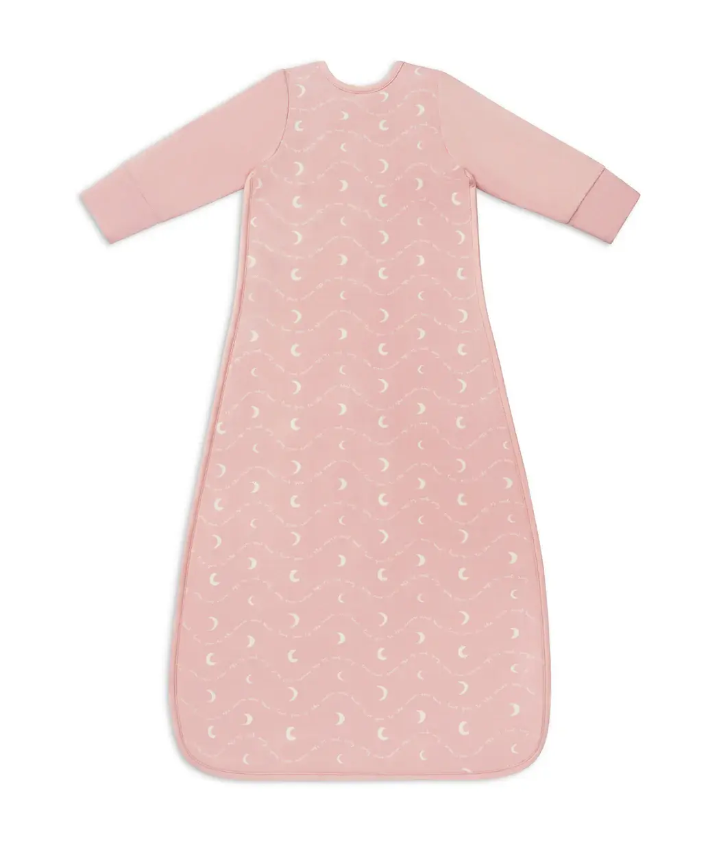 Love To Dream Love to Dream Sleep Bag 1.5T Stretch Cotton Fleece Moon & Back Dusty Pink