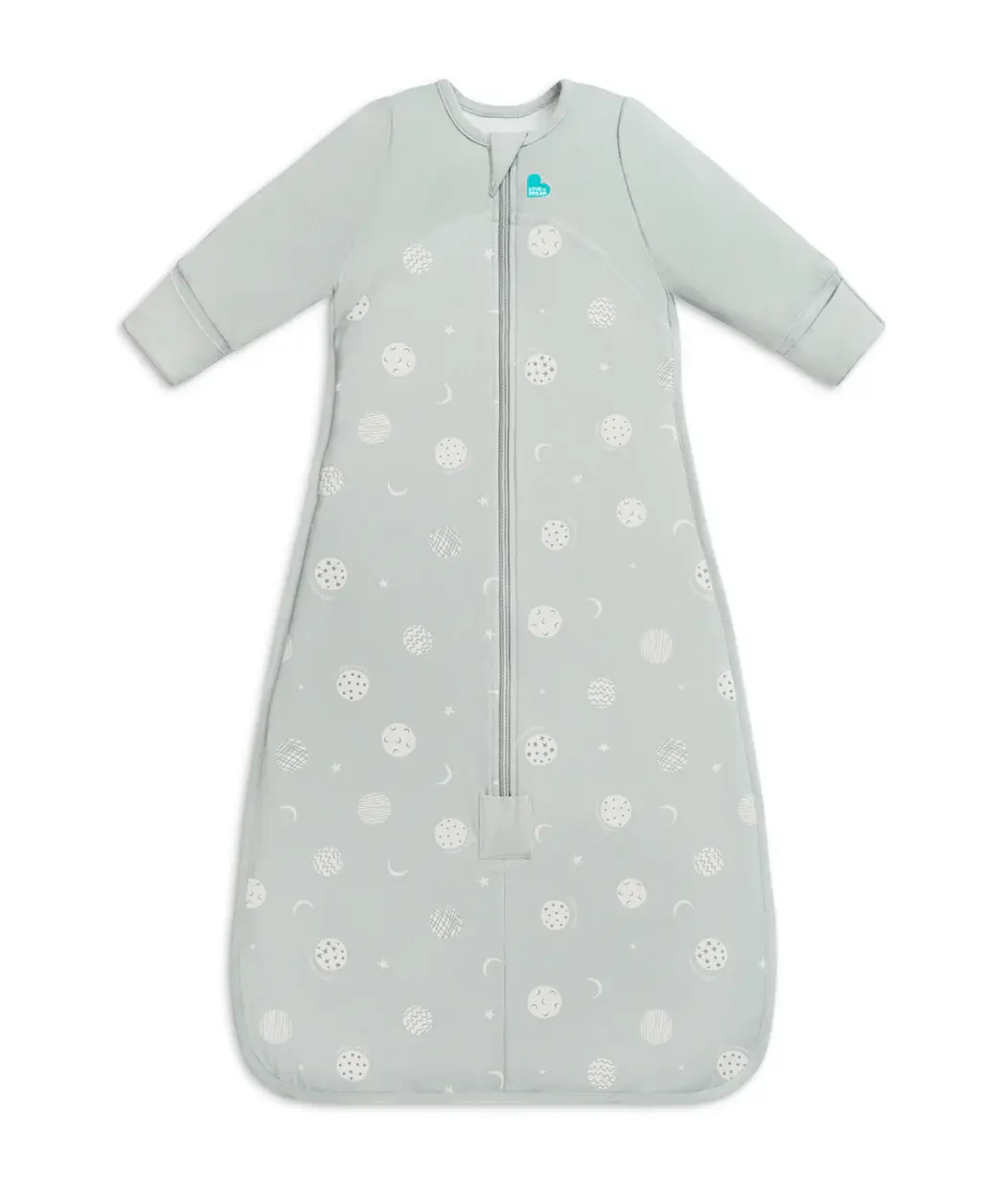 Love To Dream Love to Dream Sleep Bag 1.5T Stretch Cotton Fleece Moon & Back Olive