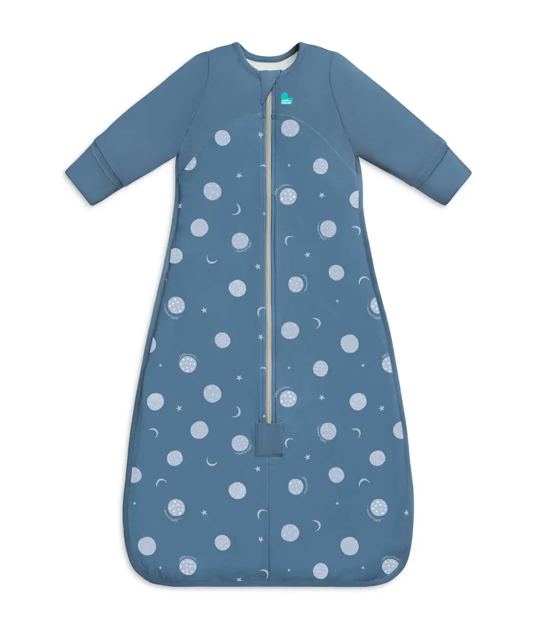 Love To Dream Love to Dream Sleep Bag 1.5T Stretch Cotton Fleece Moon & Back Denim