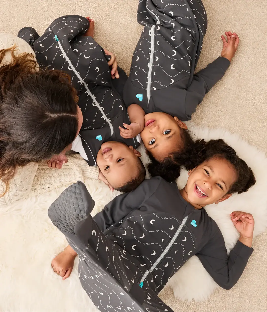 Love To Dream Love to Dream Sleep Suit 1.5T Stretch Cotton Fleece Moon & Back Charcoal