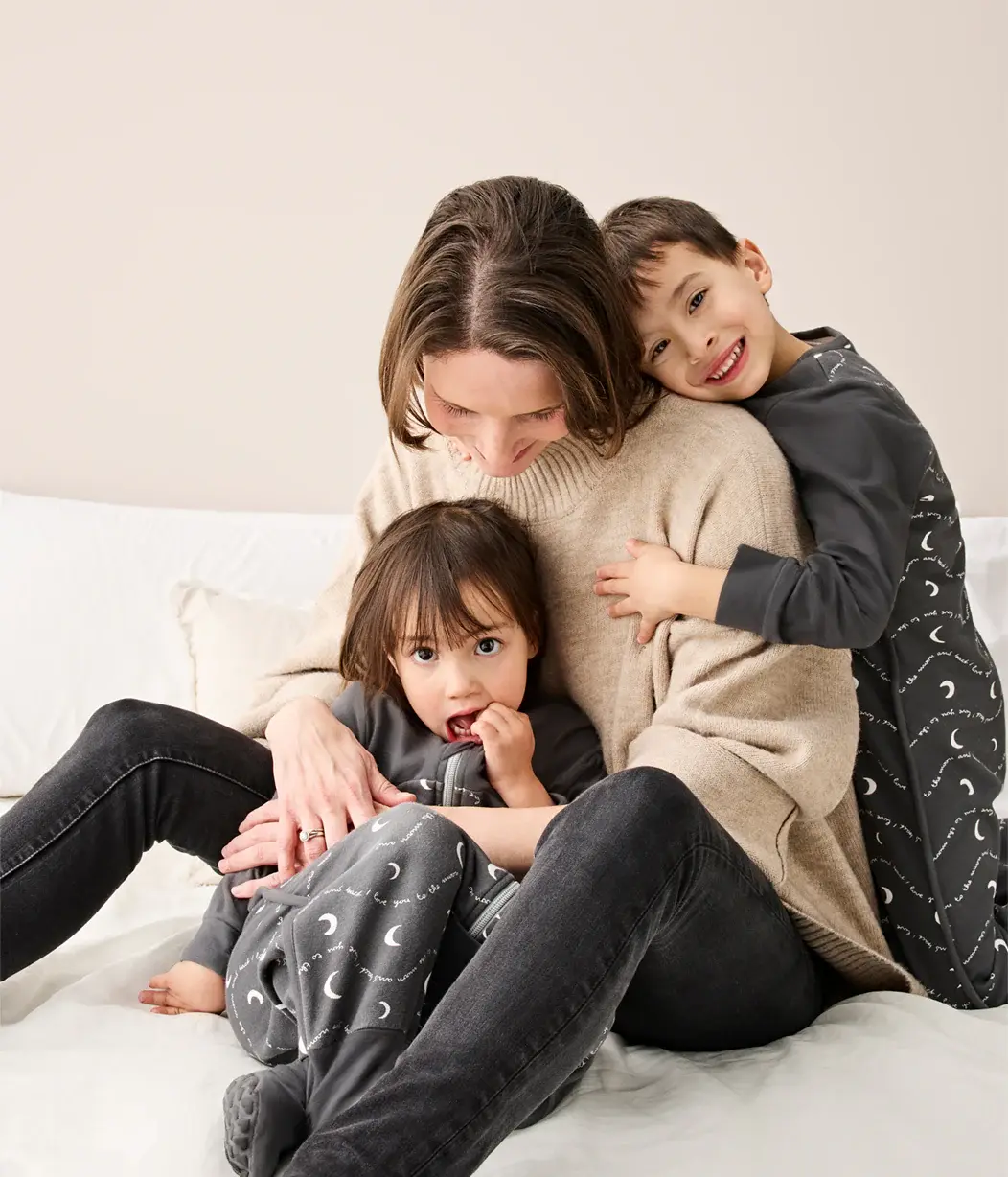 Love To Dream Love to Dream Sleep Suit 1.5T Stretch Cotton Fleece Moon & Back Charcoal