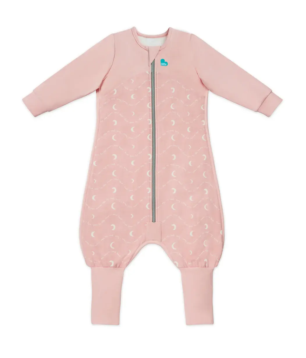 Love To Dream Love to Dream Sleep Suit 1.5T Stretch Cotton Fleece Moon & Back Dusty Pink