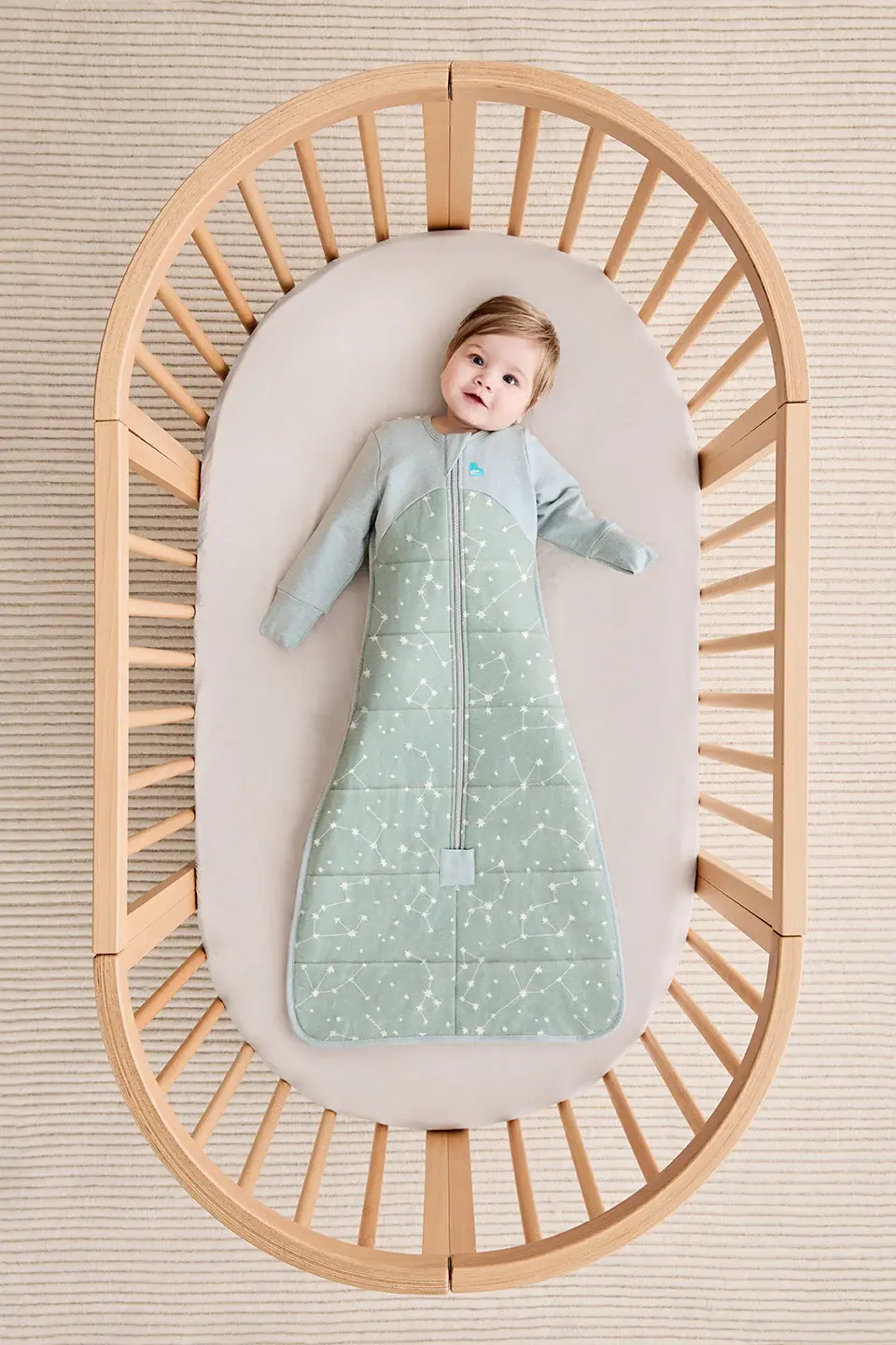 Love To Dream Love to Dream Sleep Bag 2.5T Quilted Stretch Cotton Stellar Olive
