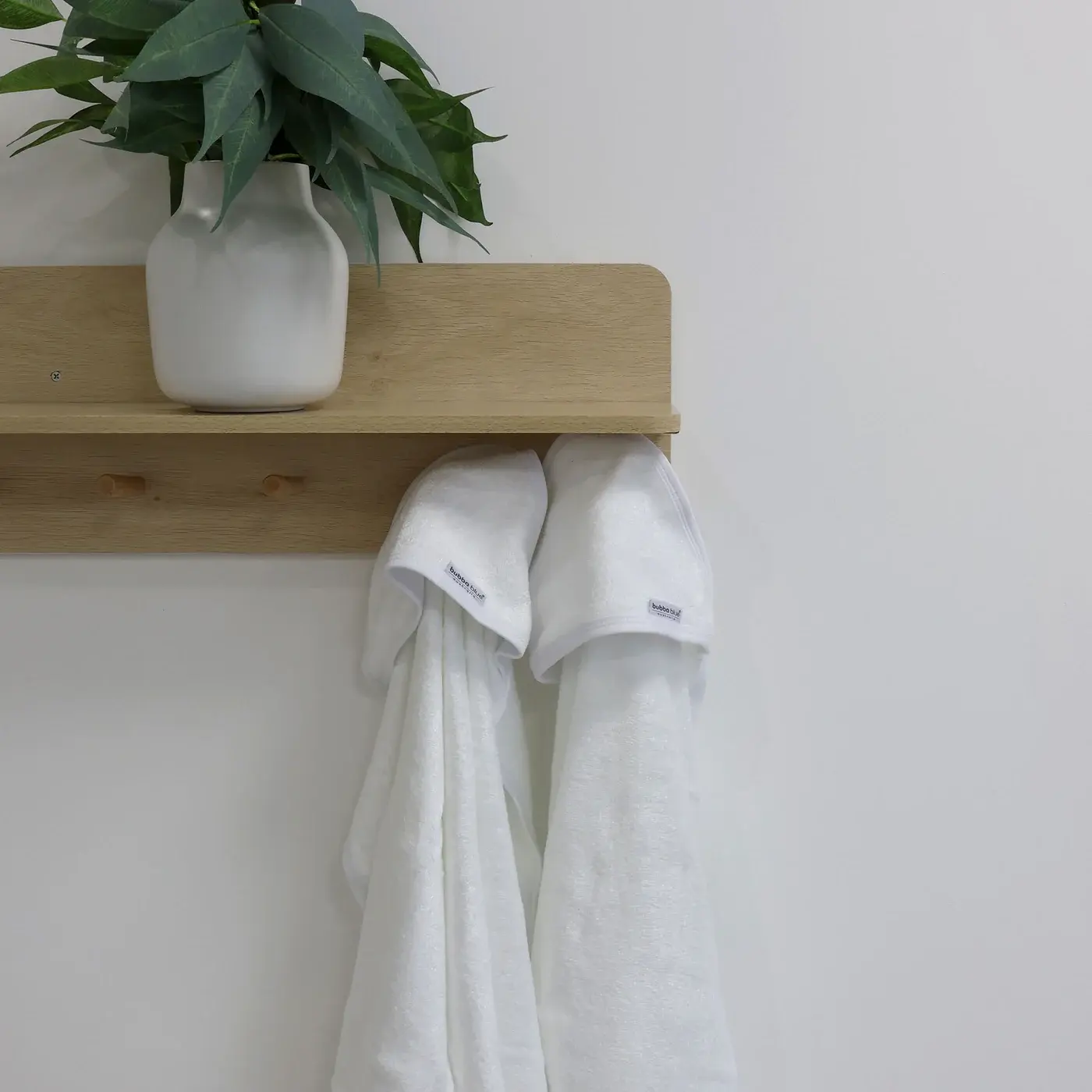Bubba Blue Bubba Blue Bamboo White 2pk Hooded Towels