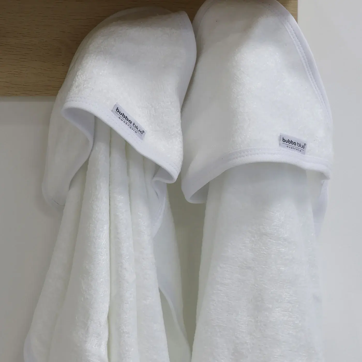 Bubba Blue Bubba Blue Bamboo White 2pk Hooded Towels
