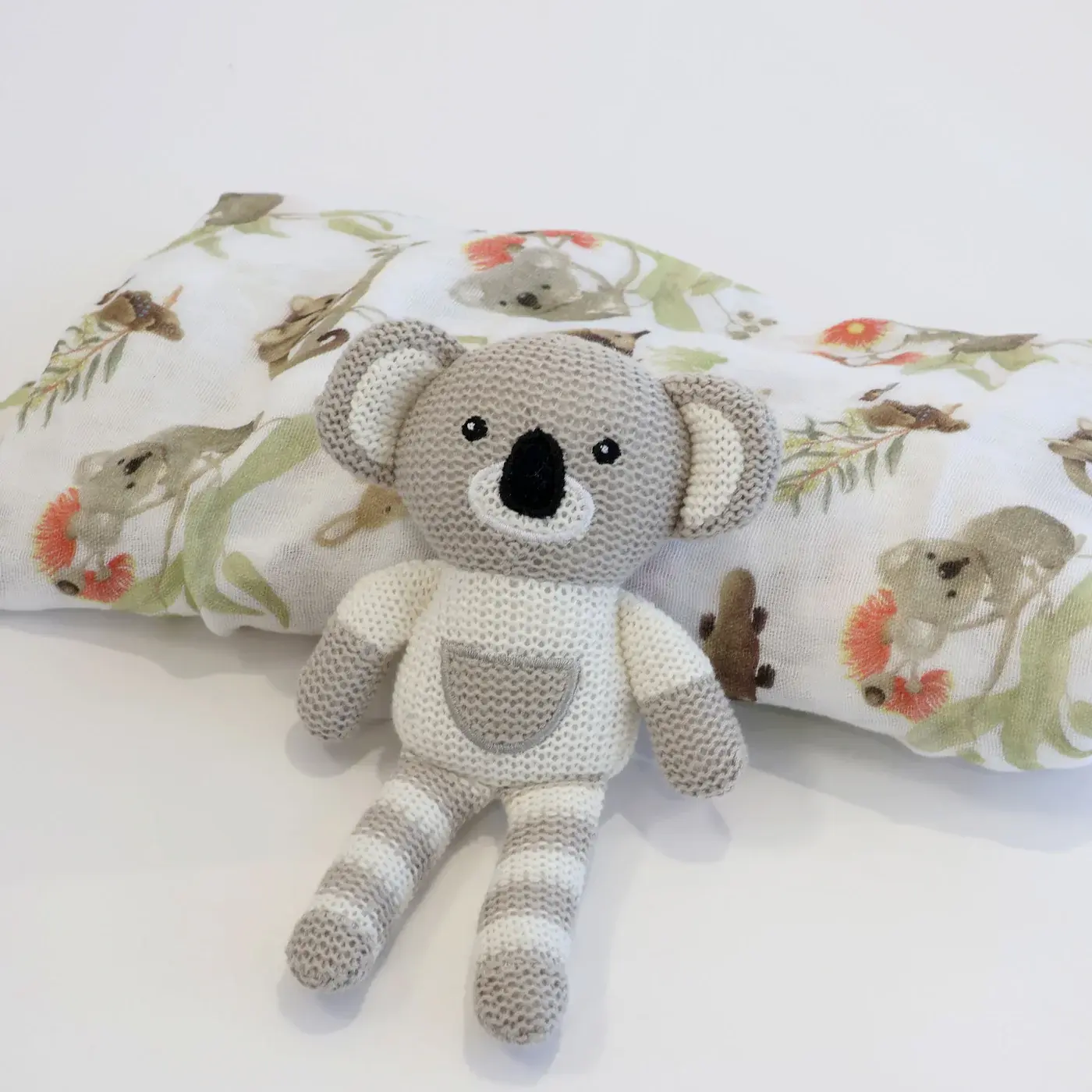 Bubba Blue Bubba Blue Koala Rattle & Muslin Wrap Gift Set