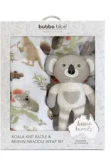 Bubba Blue Bubba Blue Koala Rattle & Muslin Wrap Gift Set