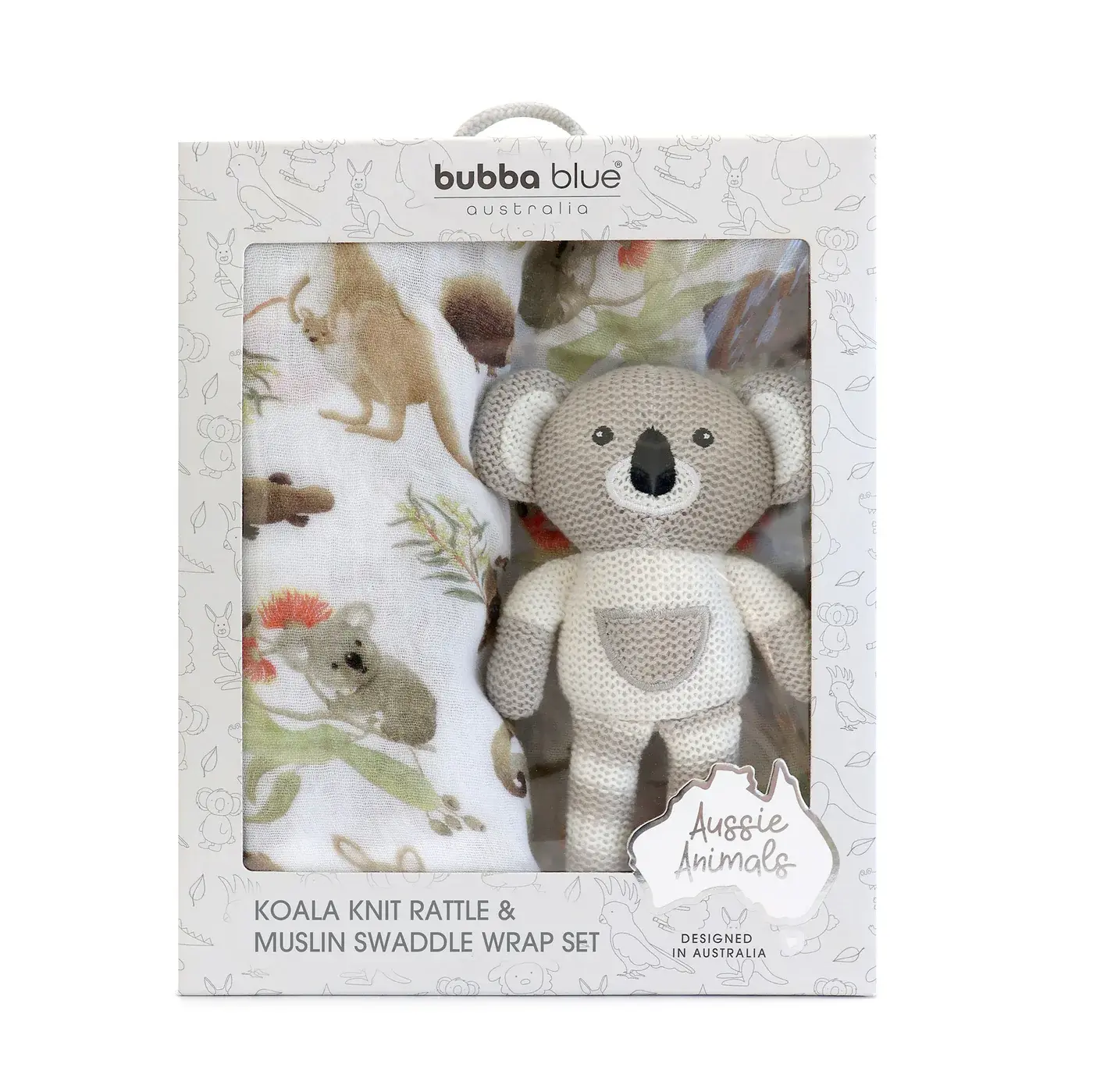 Bubba Blue Bubba Blue Koala Rattle & Muslin Wrap Gift Set