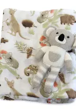 Bubba Blue Bubba Blue Koala Rattle & Muslin Wrap Gift Set
