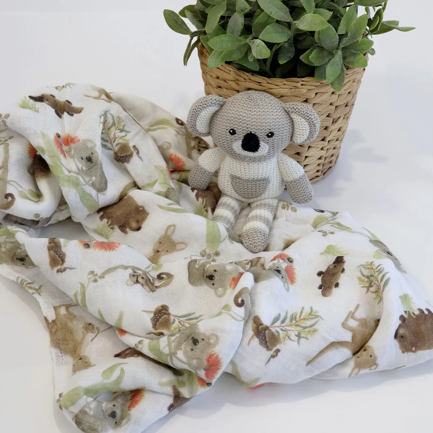 Bubba Blue Bubba Blue Koala Rattle & Muslin Wrap Gift Set