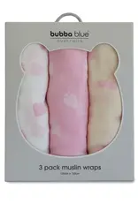 Bubba Blue Bubba Blue Sorbet Nordic 3 Pk Muslin Wrap