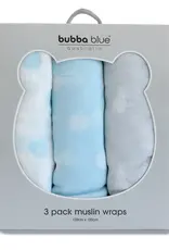 Bubba Blue Bubba Blue Sorbet Nordic 3 Pk Muslin Wrap