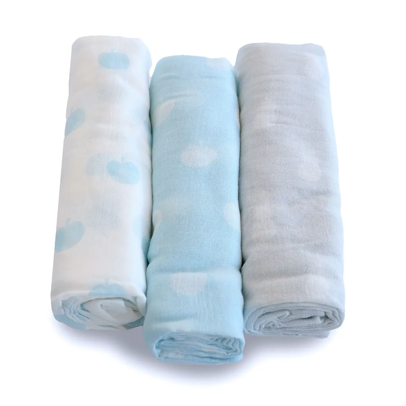 Bubba Blue Bubba Blue Sorbet Nordic 3 Pk Muslin Wrap