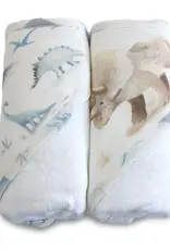 Bubba Blue Bubba Blue Jurassic Bamboo 2 PK  Hooded Towels