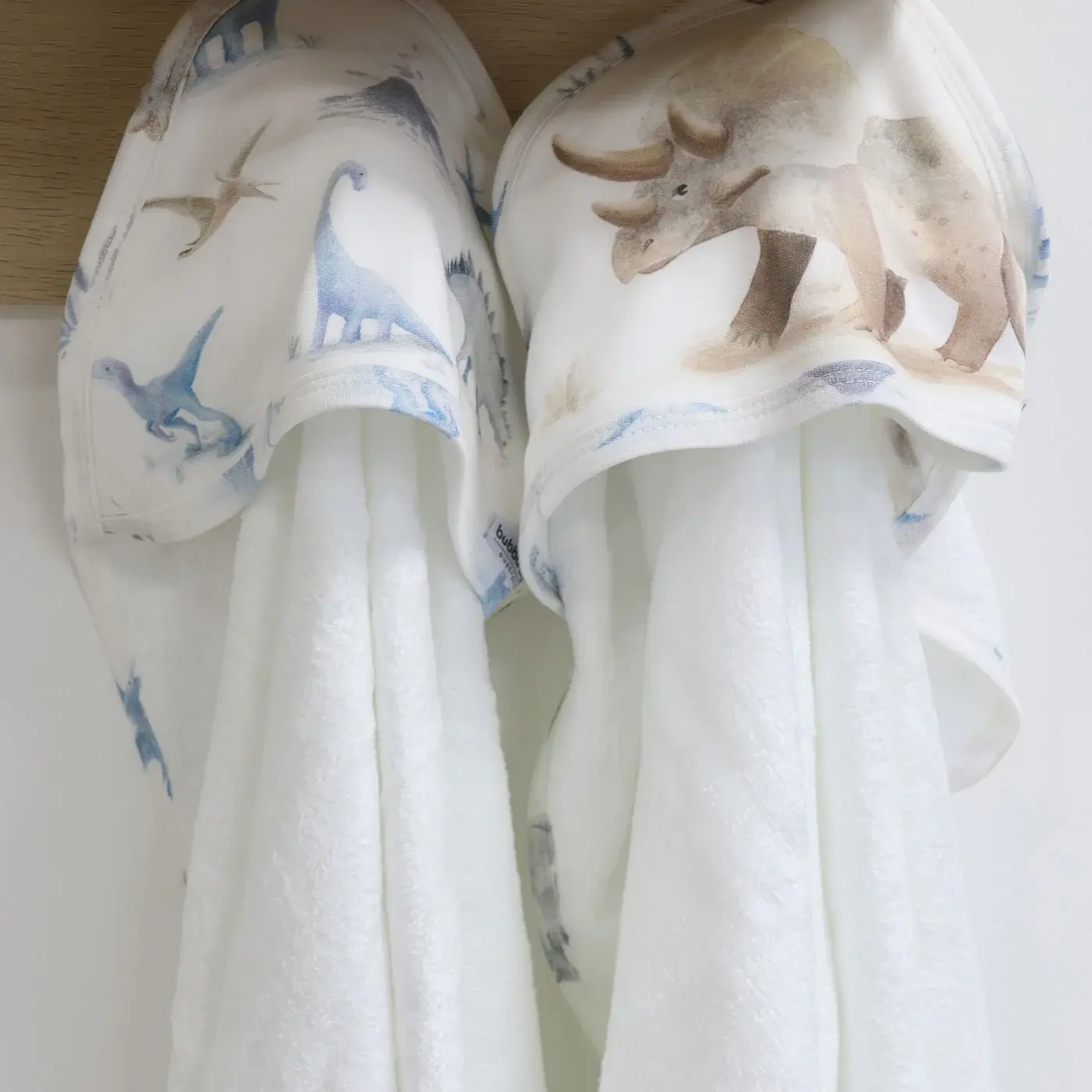 Bubba Blue Bubba Blue Jurassic Bamboo 2 PK  Hooded Towels