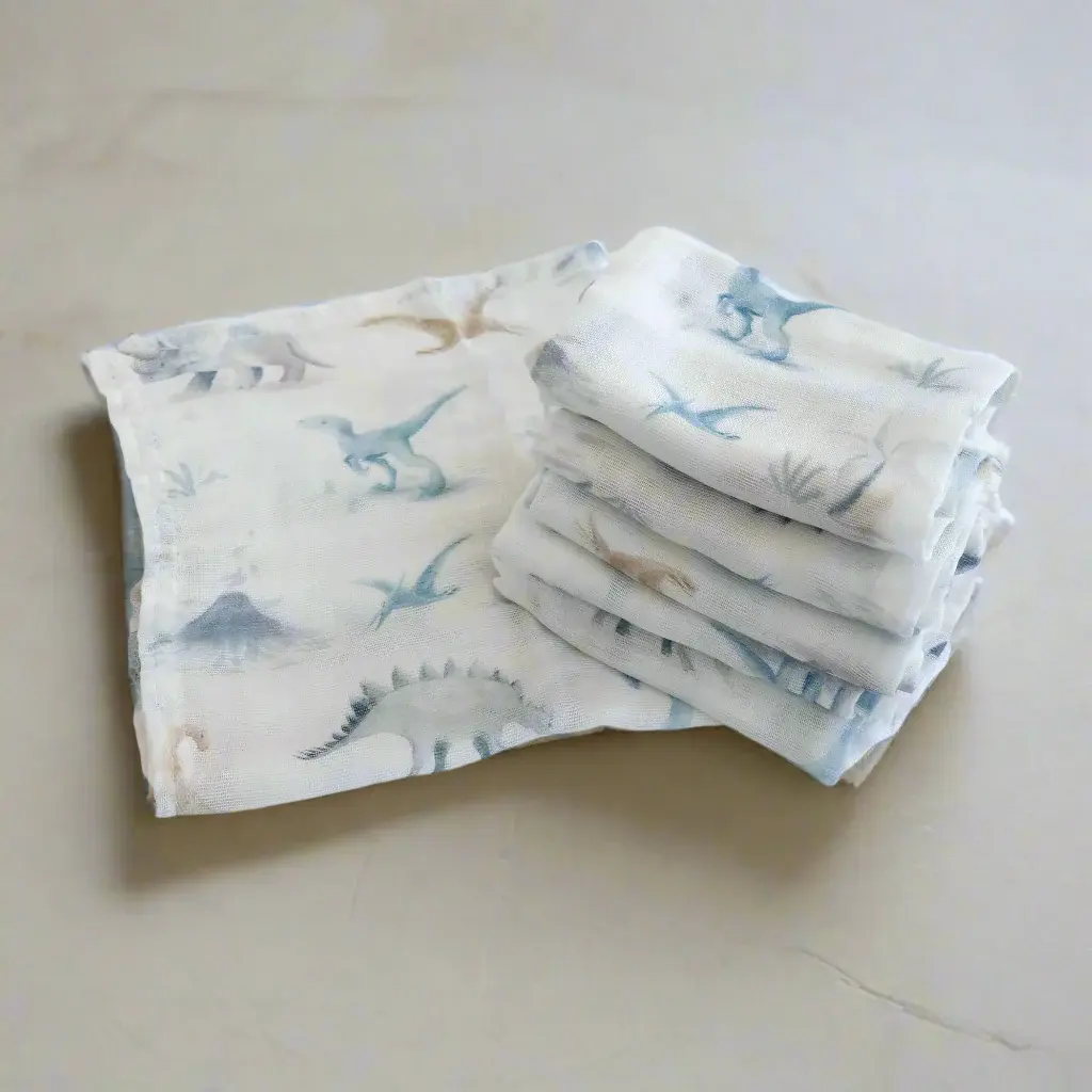 Bubba Blue Bubba Blue Jurassic Bamboo 6 PK Muslin Wash Cloths
