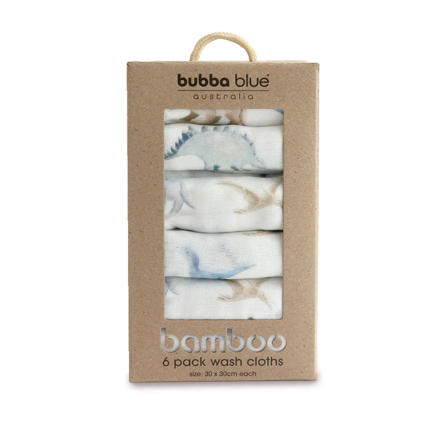 Bubba Blue Bubba Blue Jurassic Bamboo 6 PK Muslin Wash Cloths