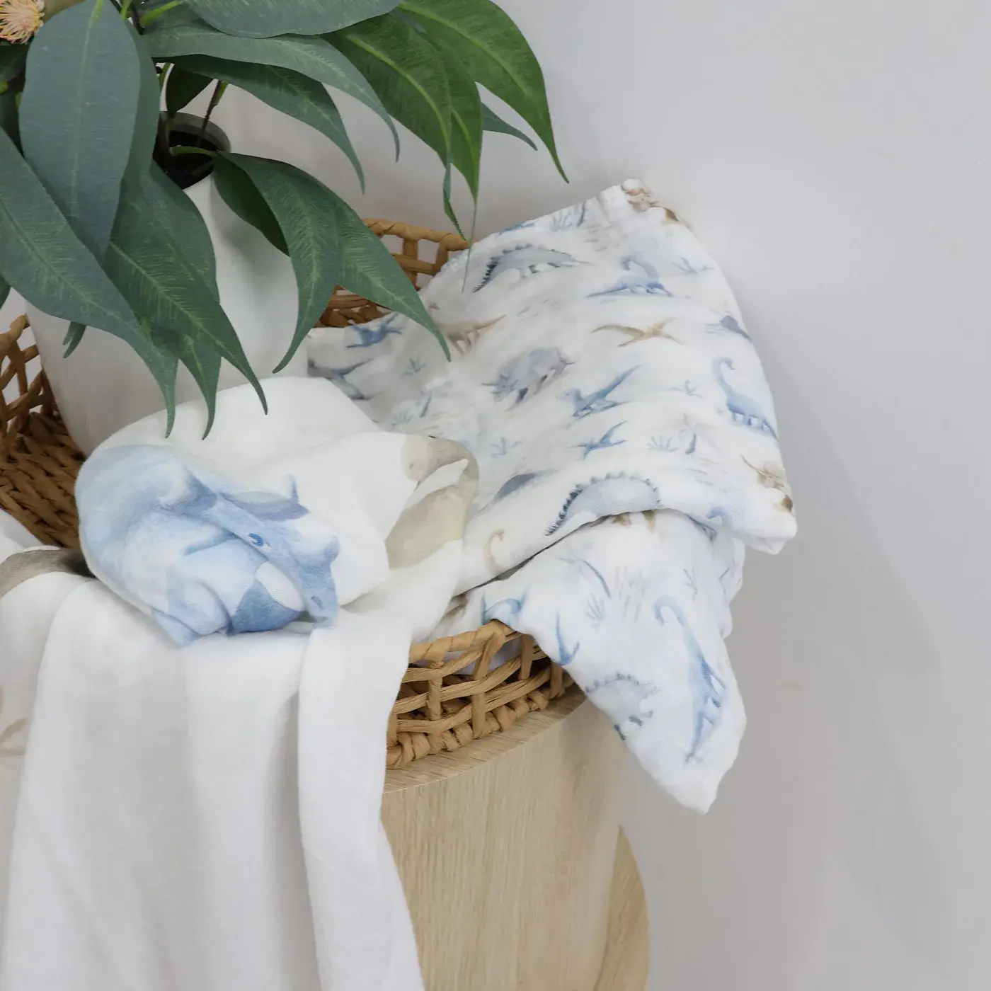 Bubba Blue Bubba Blue Jurassic Bamboo 3 PK Muslin Wraps