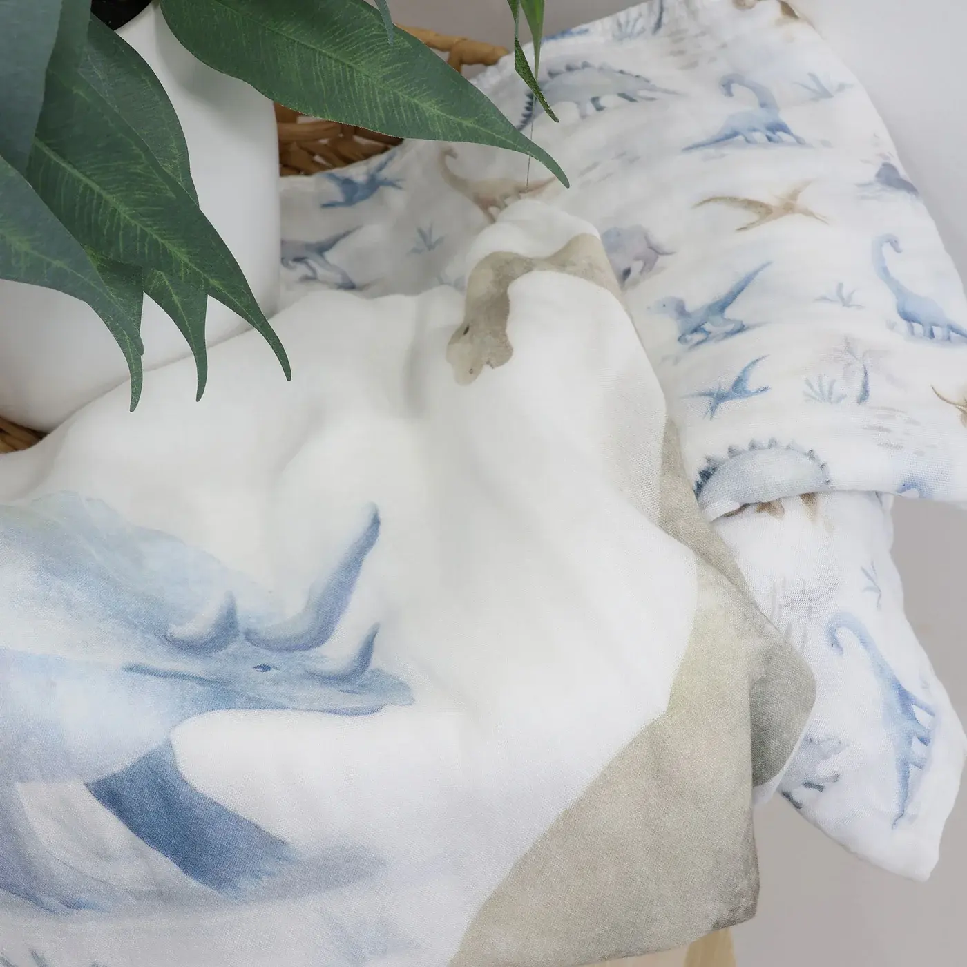 Bubba Blue Bubba Blue Jurassic Bamboo 3 PK Muslin Wraps